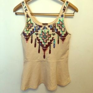 Express Sequence peplum top